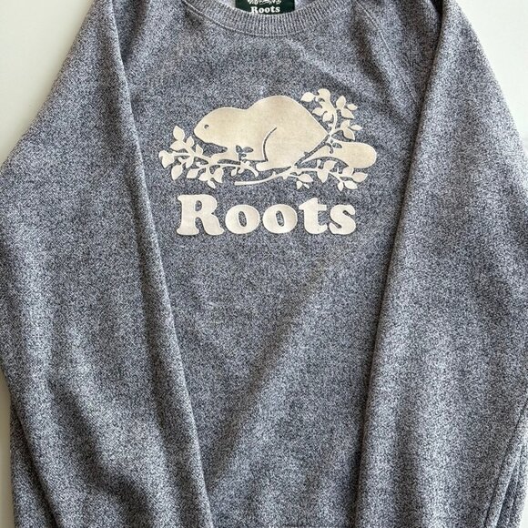 Roots Original Crew Sweatshirt SALT & PEPPER XS - Picture 4 of 5